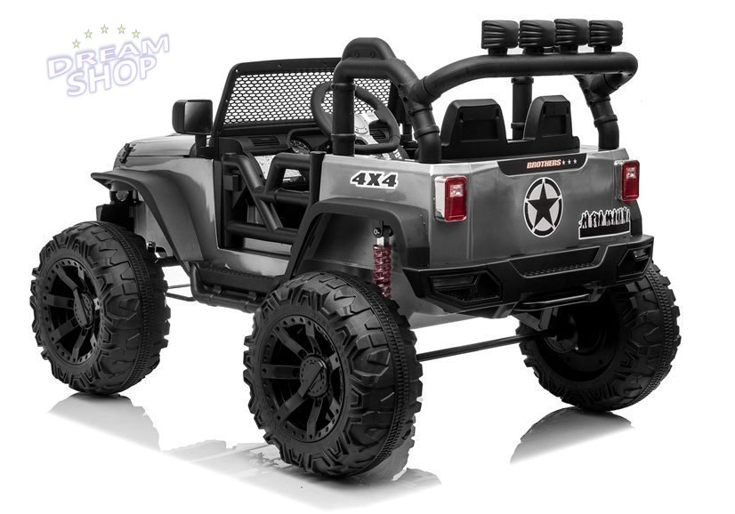 Auto na akumulator Jeep JC666 Srebrny Lakierowany Auto na akumulator Jeep JC666 Srebrny Lakierowany