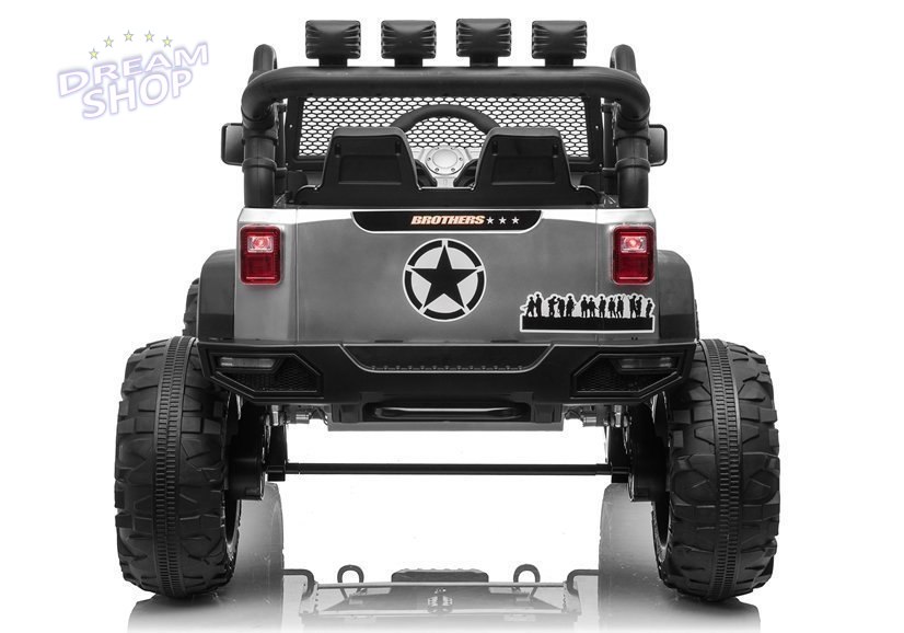 Auto na akumulator Jeep JC666 Srebrny Lakierowany Auto na akumulator Jeep JC666 Srebrny Lakierowany