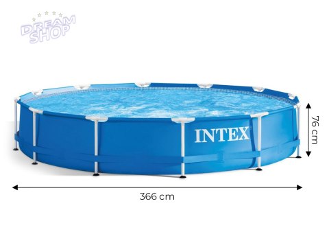 Basen ogrodowy stelażowy 366x76 Intex + pompa Basen ogrodowy stelażowy 366x76 Intex + pompa