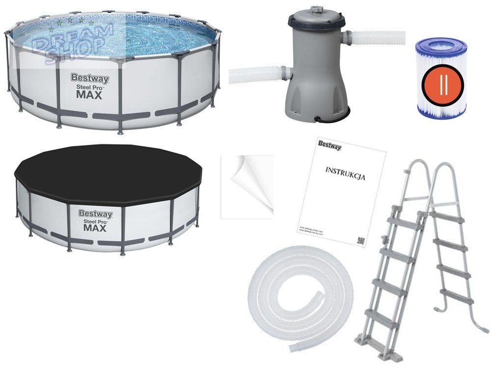Bestway basen stelażowy 427x122cm 10w1 5612X Bestway basen stelażowy 427x122cm 10w1 5612X