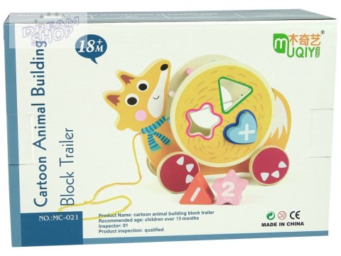 Jeż Do Ciągnięcia Na Kółkach Sorter Klocki Drewniane