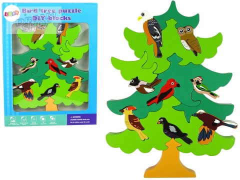 Drewniane Drzewo Ptaki Leśne DIY Klocki Drewniane Puzzle Trójwymiarowa Drewniane Drzewo Ptaki Leśne DIY Klocki Drewniane Puzzle Trójwymiarowa