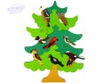 Drewniane Drzewo Ptaki Leśne DIY Klocki Drewniane Puzzle Trójwymiarowa