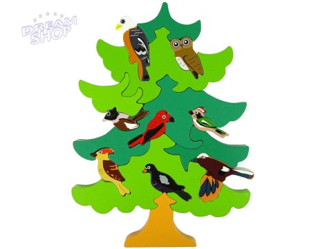 Drewniane Drzewo Ptaki Leśne DIY Klocki Drewniane Puzzle Trójwymiarowa Drewniane Drzewo Ptaki Leśne DIY Klocki Drewniane Puzzle Trójwymiarowa