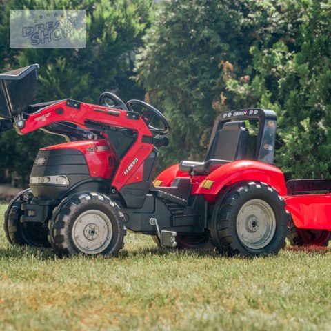 FALK Traktor Case na Pedały z Łyżką i Przyczepką Czerwony od 3 Lat FALK Traktor Case na Pedały z Łyżką i Przyczepką Czerwony od 3 Lat