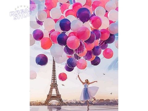 OBRAZ MALOWANIE PO NUMERACH RAMA 40x50cm BALONOWY BUKIET OBRAZ MALOWANIE PO NUMERACH RAMA 40x50cm BALONOWY BUKIET