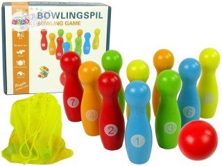 Drewniane Kręgle Gra Zręcznościowa Bowling Kręgielnia