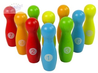 Drewniane Kręgle Gra Zręcznościowa Bowling Kręgielnia
