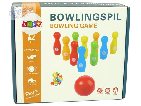Drewniane Kręgle Gra Zręcznościowa Bowling Kręgielnia