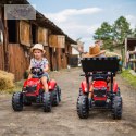 FALK Traktor Massey Ferguson Czerwony na Pedały z Przyczepką od 3 Lat