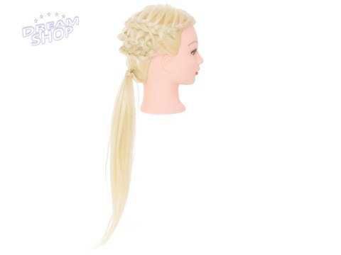 Głowa fryzjerska treningowa naturalne włosy blond Głowa fryzjerska treningowa naturalne włosy blond