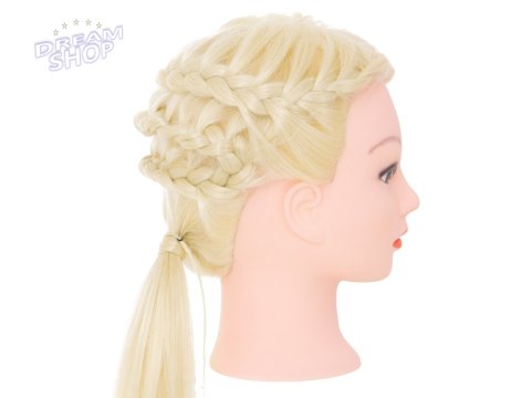 Głowa fryzjerska treningowa naturalne włosy blond Głowa fryzjerska treningowa naturalne włosy blond
