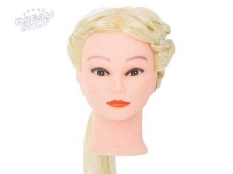 Głowa fryzjerska treningowa naturalne włosy blond Głowa fryzjerska treningowa naturalne włosy blond