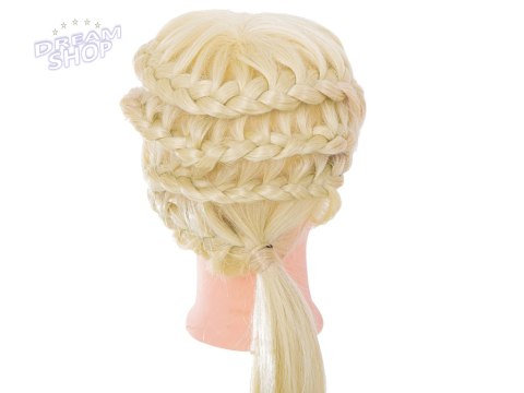 Głowa fryzjerska treningowa naturalne włosy blond Głowa fryzjerska treningowa naturalne włosy blond