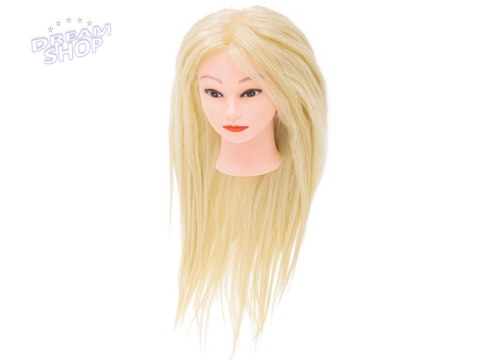 Głowa fryzjerska treningowa naturalne włosy blond Głowa fryzjerska treningowa naturalne włosy blond