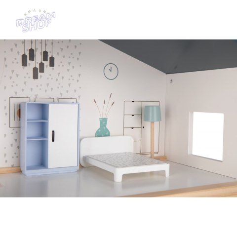 TOOKY TOY Duży Drewniany Domek dla Lalek + Figurki