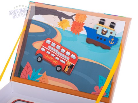 Układanka puzzle magnetyczne środki transportu