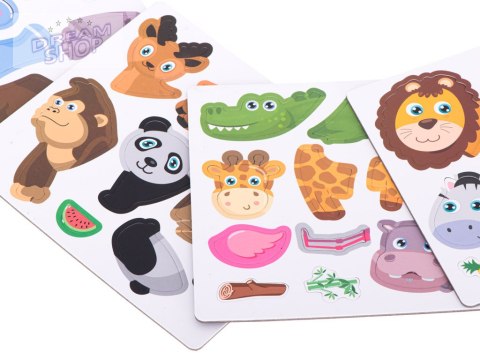 Układanka puzzle magnetyczne zwierzęta safari