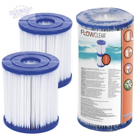 Bestway Filtr typ I wkład do pompy 1249 l/h 58093 Bestway Filtr typ I wkład do pompy 1249 l/h 58093