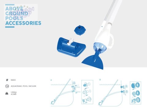 Bestway Zestaw czyszczący Odkurzacz AquaCrawl 58212 Bestway Zestaw czyszczący Odkurzacz AquaCrawl 58212