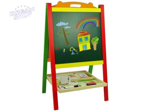 Drewniana Tablica 2w1 Magnesy Pisak Liczby Działania Słowa Drewniana Tablica 2w1 Magnesy Pisak Liczby Działania Słowa