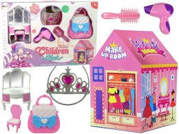 Namiot Księżniczki dla Dzieci Salon Piękności Różowy Akcesoria Korona