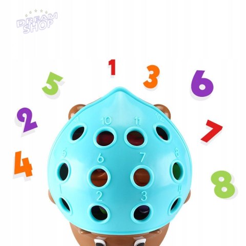 Sorter układanka jeż Montessori kolory liczby 8818 Sorter układanka jeż Montessori kolory liczby 8818