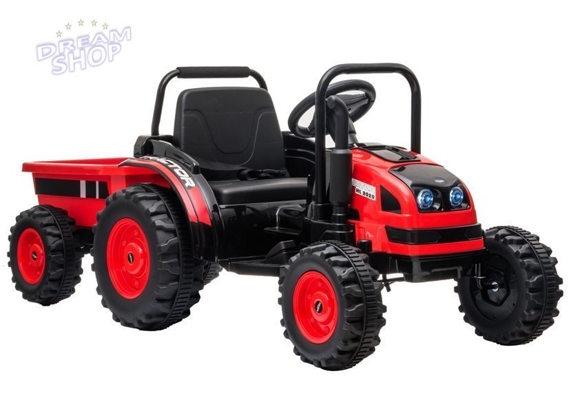 Traktor na Akumulator z Przyczepą HL388 Czerwony Traktor na Akumulator z Przyczepą HL388 Czerwony