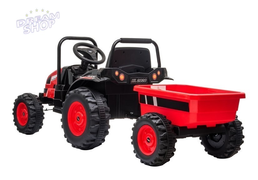 Traktor na Akumulator z Przyczepą HL388 Czerwony Traktor na Akumulator z Przyczepą HL388 Czerwony
