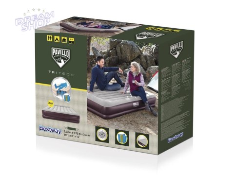 Bestway Materac dmuchany dwuosobowy 2,03mx1,52m łóżko 67699