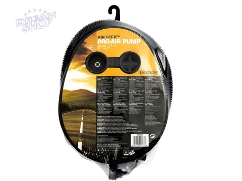 Bestway Pompka nożna do materaca + 2 różne adaptery 29x22cm 62005 Bestway Pompka nożna do materaca + 2 różne adaptery 29x22cm 62005