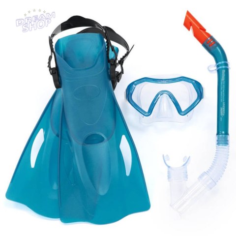 Bestway Zestaw do snorkelingu Maska z rurką i płetwami NIEBIESKI 7+ 25046 Bestway Zestaw do snorkelingu Maska z rurką i płetwami NIEBIESKI 7+ 25046