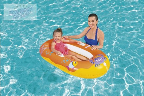 Dmuchany Ponton Dla Dzieci 119 cm x 79 cm Pomarańczowy Bestway 34009 Dmuchany Ponton Dla Dzieci 119 cm x 79 cm Pomarańczowy Bestway 34009