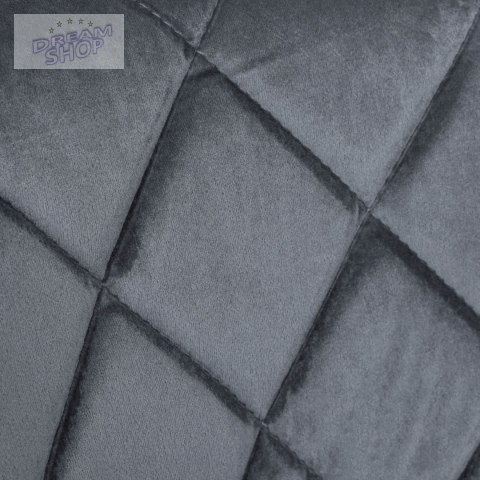 Krzesło barowe CYDRO BLACK aksamitne grafitowe VELVET Krzesło barowe CYDRO BLACK aksamitne grafitowe VELVET