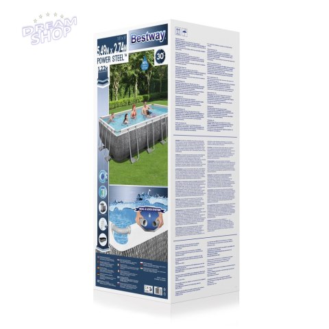 Basen Ogrodowy Stelażowy 549 x 274 x 122 cm Bestway 56998 Basen Ogrodowy Stelażowy 549 x 274 x 122 cm Bestway 56998