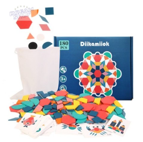 Puzzle drewniane układanka montessori 180el. Puzzle drewniane układanka montessori 180el.