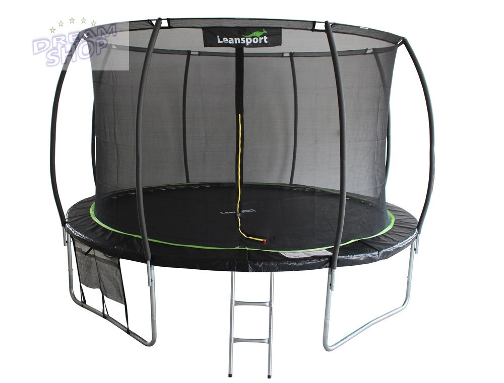 Trampolina LEAN Sport Max 10ft Czarno-Zielona Trampolina LEAN Sport Max 10ft Czarno-Zielona