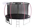 Trampolina LEAN Sport Max 14ft Czarno-Różowa