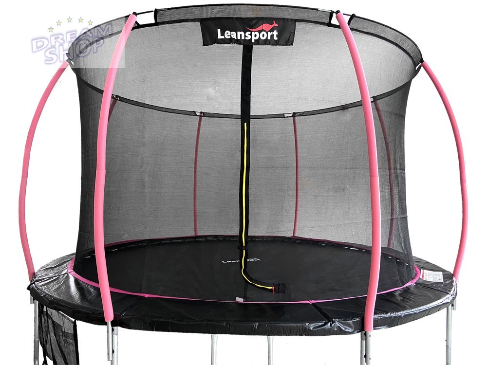 Trampolina LEAN Sport Max 14ft Czarno-Różowa