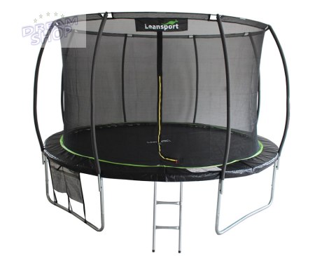 Trampolina LEAN Sport Max 14ft Czarno-Zielona