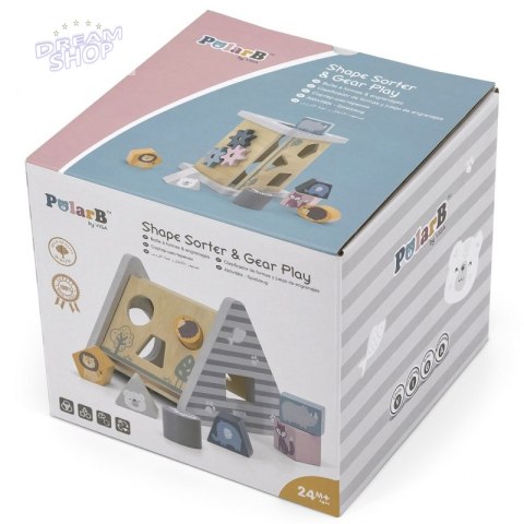 Viga PolarB Drewniany edukacyjny sorter z klockami piramida Viga PolarB Drewniany edukacyjny sorter z klockami piramida