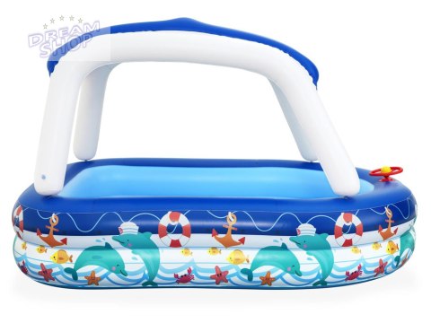 Bestway Dmuchany basen z odpinanym daszkiem + kierownica Sea Captain 54370 Bestway Dmuchany basen z odpinanym daszkiem + kierownica Sea Captain 54370