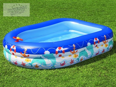 Bestway Dmuchany basen z odpinanym daszkiem + kierownica Sea Captain 54370 Bestway Dmuchany basen z odpinanym daszkiem + kierownica Sea Captain 54370