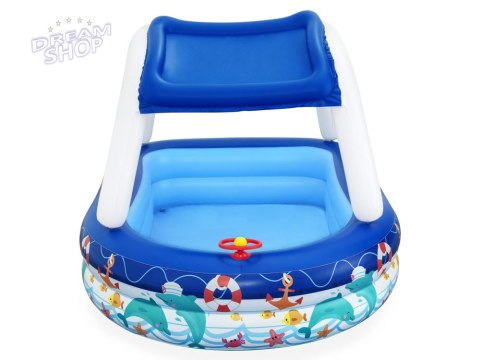 Bestway Dmuchany basen z odpinanym daszkiem + kierownica Sea Captain 54370 Bestway Dmuchany basen z odpinanym daszkiem + kierownica Sea Captain 54370