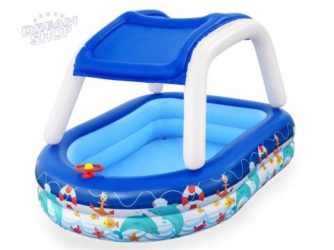 Bestway Dmuchany basen z odpinanym daszkiem + kierownica Sea Captain 54370 Bestway Dmuchany basen z odpinanym daszkiem + kierownica Sea Captain 54370