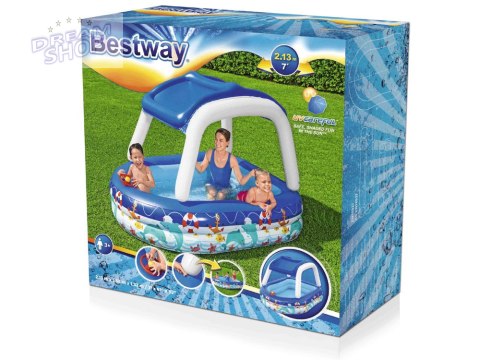 Bestway Dmuchany basen z odpinanym daszkiem + kierownica Sea Captain 54370 Bestway Dmuchany basen z odpinanym daszkiem + kierownica Sea Captain 54370