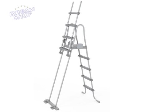 Bestway bezpieczna antypoślizgowa metalowa Drabinka do basenu 132cm 58332 Bestway bezpieczna antypoślizgowa metalowa Drabinka do basenu 132cm 58332