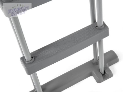 Bestway bezpieczna antypoślizgowa metalowa Drabinka do basenu 132cm 58332 Bestway bezpieczna antypoślizgowa metalowa Drabinka do basenu 132cm 58332