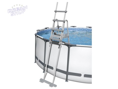 Bestway bezpieczna antypoślizgowa metalowa Drabinka do basenu 132cm 58332 Bestway bezpieczna antypoślizgowa metalowa Drabinka do basenu 132cm 58332