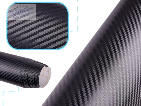 Folia rolka carbon 3D czarna 1,52x30m